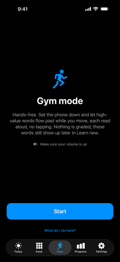 Hands-free mode, built for the treadmill